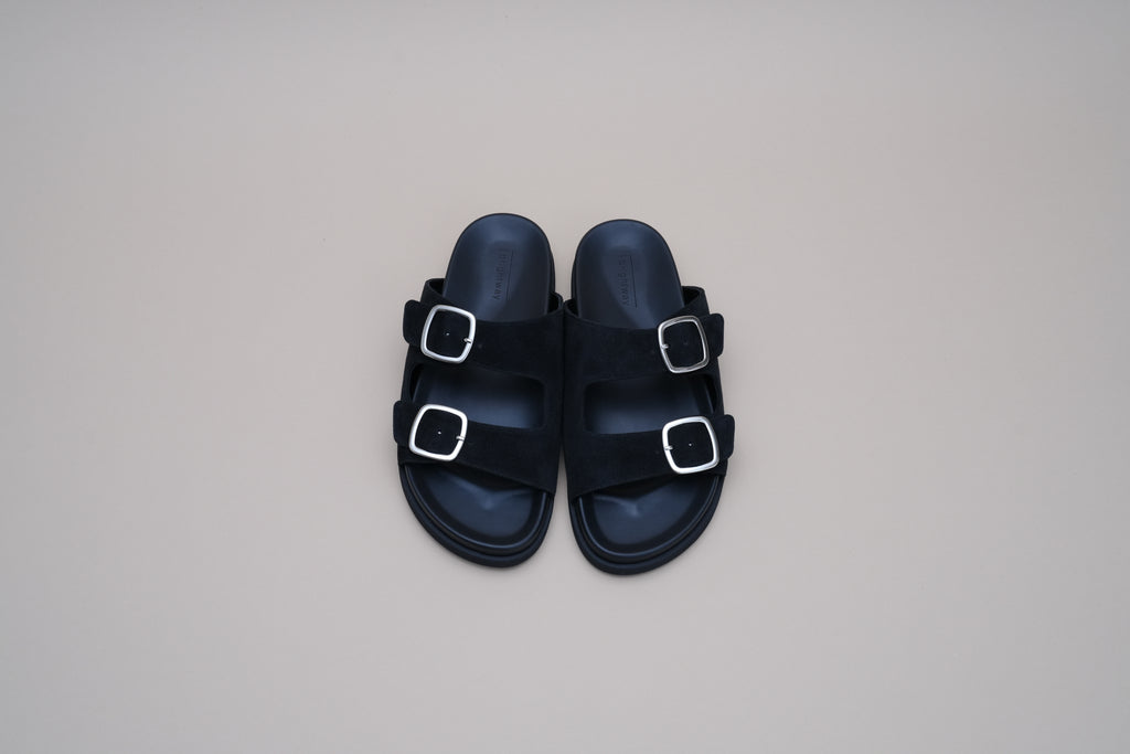 レディース TOME SANDAL BR1002 Blackスエード