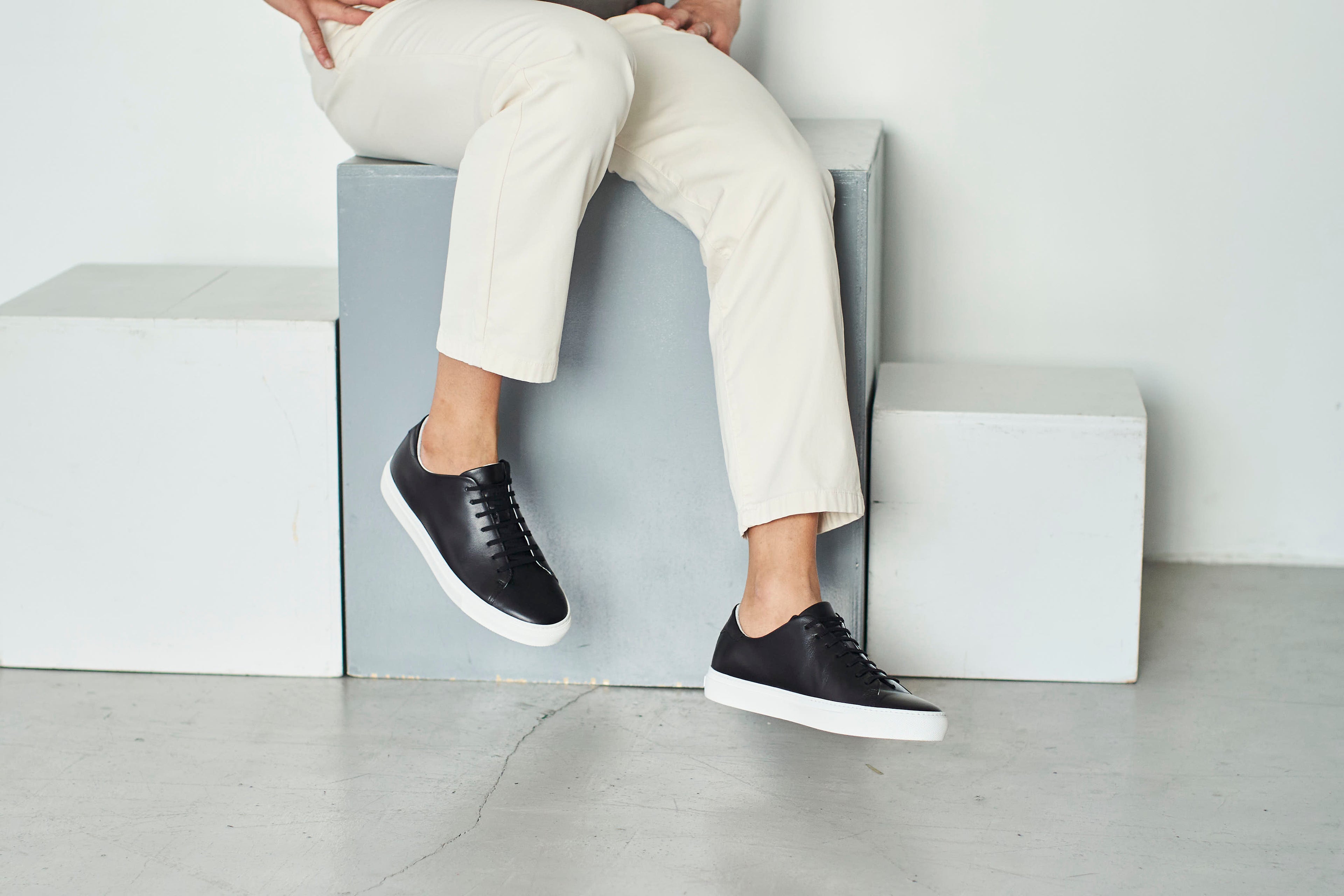 メンズ　レザースニーカー (BR5001)